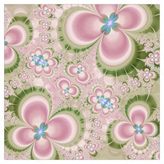 Pastel Pink Abstract Floral Print Pattern Long Sheer Chiffon Scarf  by SpinnyChairDesigns