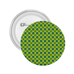 Green Polka Dots Spots Pattern 2 25  Buttons by SpinnyChairDesigns