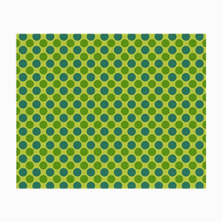 Green Polka Dots Spots Pattern Small Glasses Cloth