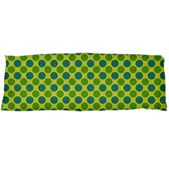 Green Polka Dots Spots Pattern Body Pillow Case Dakimakura (two Sides) by SpinnyChairDesigns