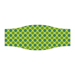 Green Polka Dots Spots Pattern Stretchable Headband by SpinnyChairDesigns