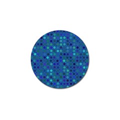 Blue Polka Dots Pattern Golf Ball Marker (10 Pack) by SpinnyChairDesigns