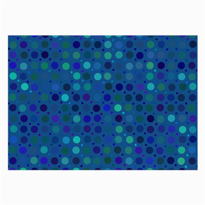 Blue Polka Dots Pattern Large Glasses Cloth (2 Sides)