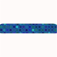 Blue Polka Dots Pattern Small Bar Mats by SpinnyChairDesigns