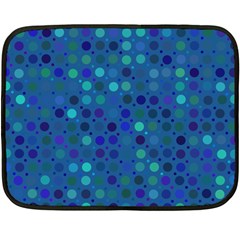 Blue Polka Dots Pattern Fleece Blanket (mini) by SpinnyChairDesigns