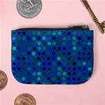 Blue Polka Dots Pattern Mini Coin Purse Back