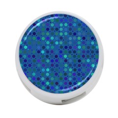 Blue Polka Dots Pattern 4-port Usb Hub (one Side) by SpinnyChairDesigns