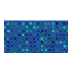 Blue Polka Dots Pattern Satin Wrap by SpinnyChairDesigns