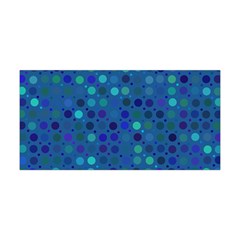 Blue Polka Dots Pattern Yoga Headband by SpinnyChairDesigns