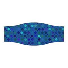 Blue Polka Dots Pattern Stretchable Headband by SpinnyChairDesigns