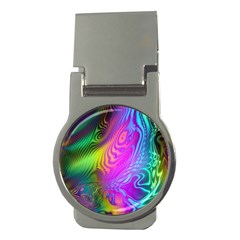 Psychedelic Swirl Trippy Abstract Art Money Clips (round)  by SpinnyChairDesigns