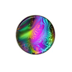 Psychedelic Swirl Trippy Abstract Art Hat Clip Ball Marker by SpinnyChairDesigns