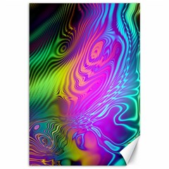 Psychedelic Swirl Trippy Abstract Art Canvas 12  X 18  by SpinnyChairDesigns