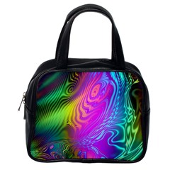 Psychedelic Swirl Trippy Abstract Art Classic Handbag (one Side) by SpinnyChairDesigns