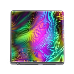 Psychedelic Swirl Trippy Abstract Art Memory Card Reader (square 5 Slot) by SpinnyChairDesigns