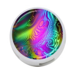 Psychedelic Swirl Trippy Abstract Art 4-port Usb Hub (two Sides) by SpinnyChairDesigns