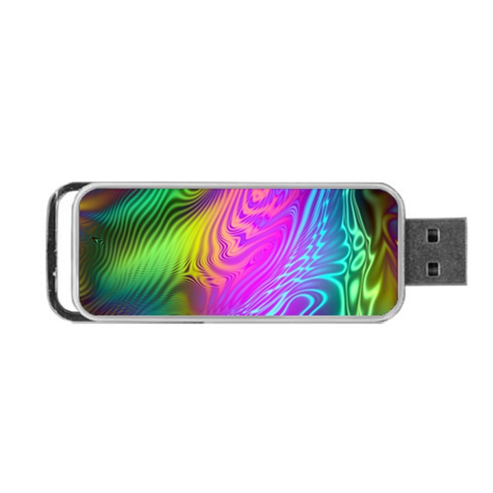 Psychedelic Swirl Trippy Abstract Art Portable USB Flash (One Side)