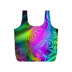 Psychedelic Swirl Trippy Abstract Art Full Print Recycle Bag (s) by SpinnyChairDesigns