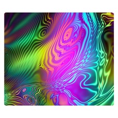 Psychedelic Swirl Trippy Abstract Art Double Sided Flano Blanket (small)  by SpinnyChairDesigns