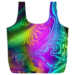 Psychedelic Swirl Trippy Abstract Art Full Print Recycle Bag (xxl) by SpinnyChairDesigns