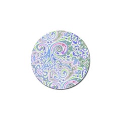 Colorful Pastel Floral Swirl Watercolor Pattern Golf Ball Marker (10 Pack) by SpinnyChairDesigns