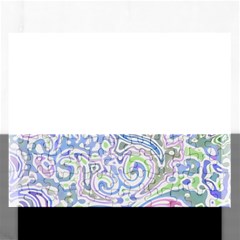 Colorful Pastel Floral Swirl Watercolor Pattern Rectangular Jigsaw Puzzl by SpinnyChairDesigns