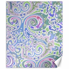 Colorful Pastel Floral Swirl Watercolor Pattern Canvas 20  X 24  by SpinnyChairDesigns