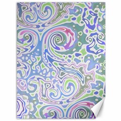 Colorful Pastel Floral Swirl Watercolor Pattern Canvas 36  X 48  by SpinnyChairDesigns