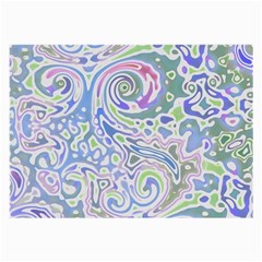 Colorful Pastel Floral Swirl Watercolor Pattern Large Glasses Cloth (2 Sides)