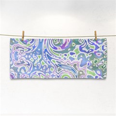 Colorful Pastel Floral Swirl Watercolor Pattern Hand Towel by SpinnyChairDesigns