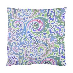 Colorful Pastel Floral Swirl Watercolor Pattern Standard Cushion Case (two Sides) by SpinnyChairDesigns