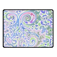 Colorful Pastel Floral Swirl Watercolor Pattern Fleece Blanket (small) by SpinnyChairDesigns