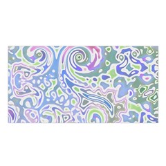 Colorful Pastel Floral Swirl Watercolor Pattern Satin Shawl by SpinnyChairDesigns