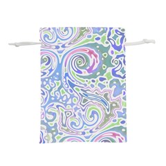 Colorful Pastel Floral Swirl Watercolor Pattern Lightweight Drawstring Pouch (m) by SpinnyChairDesigns