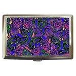 Purple Abstract Butterfly Pattern Cigarette Money Case Front