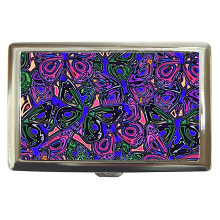 Purple Abstract Butterfly Pattern Cigarette Money Case