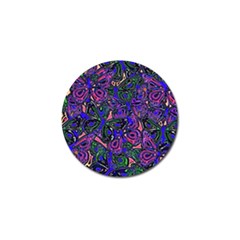 Purple Abstract Butterfly Pattern Golf Ball Marker (4 Pack) by SpinnyChairDesigns