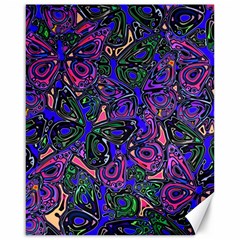 Purple Abstract Butterfly Pattern Canvas 16  X 20  by SpinnyChairDesigns