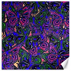 Purple Abstract Butterfly Pattern Canvas 20  X 20  by SpinnyChairDesigns