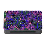 Purple Abstract Butterfly Pattern Memory Card Reader with CF Front