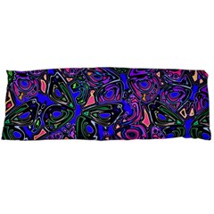 Purple Abstract Butterfly Pattern Body Pillow Case (dakimakura) by SpinnyChairDesigns