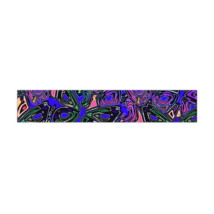 Purple Abstract Butterfly Pattern Flano Scarf (Mini)