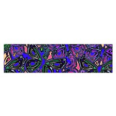 Purple Abstract Butterfly Pattern Satin Scarf (oblong) by SpinnyChairDesigns