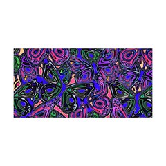 Purple Abstract Butterfly Pattern Yoga Headband by SpinnyChairDesigns