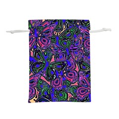 Purple Abstract Butterfly Pattern Lightweight Drawstring Pouch (s) by SpinnyChairDesigns