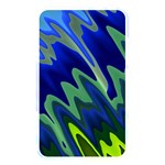 Blue Green Zig Zag Waves Pattern Memory Card Reader (Rectangular) Front