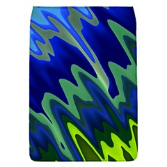 Blue Green Zig Zag Waves Pattern Removable Flap Cover (s) by SpinnyChairDesigns