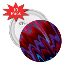 Red Blue Zig Zag Waves Pattern 2.25  Buttons (10 pack) 