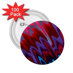 Red Blue Zig Zag Waves Pattern 2.25  Buttons (100 pack) 