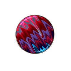 Red Blue Zig Zag Waves Pattern Hat Clip Ball Marker (4 pack)